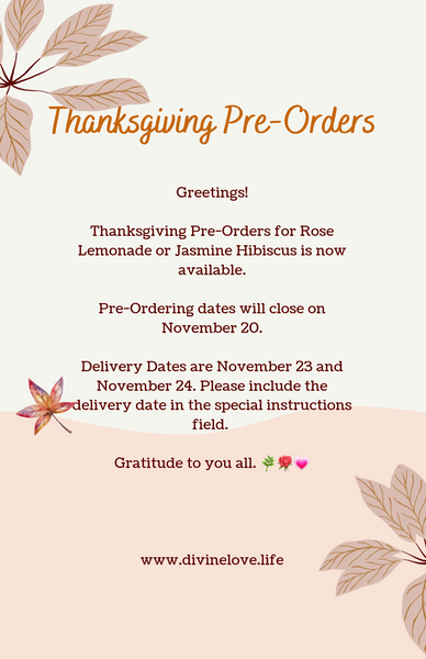 Thanksgiving Pre-Orders